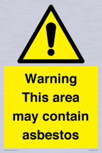 Warning This area may contain asbestos